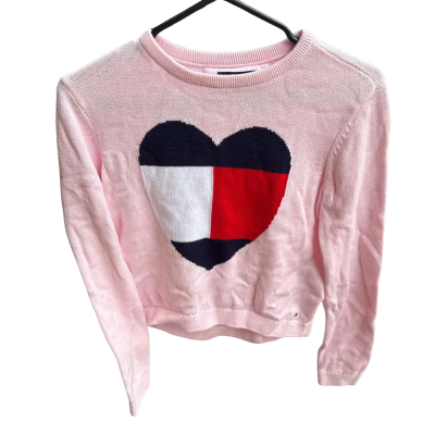 Tommy Hilfiger Kids  Size L Pink Heart Sweater 