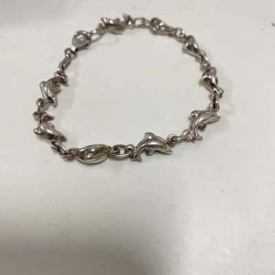 925 Silver Dolphin Bracelet