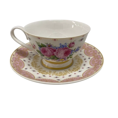 Palace Rose Cup and Saucer Set from Kensington Palace Collection by Maxwell & Williams