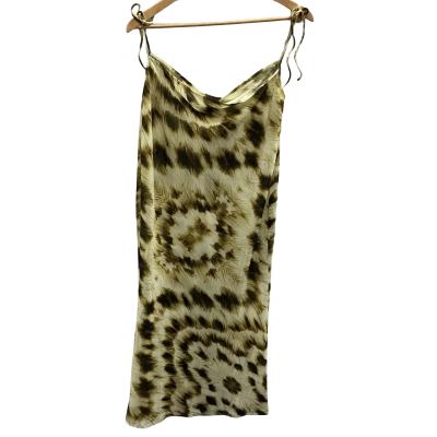 White Fox Womens Size M Midi Dress Brown / Cream 