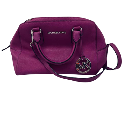 Vibrant Michael Kors Fuchsia Saffiano Leather Satchel — Chic & Functional