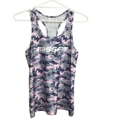  Missfit Womens  Size 14 Camo Print Razor Back Singlet  