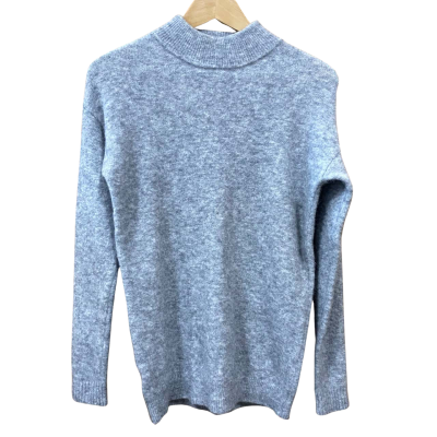 Trenery Grey Mock Neck Italian Yarn Jumper Size XXS