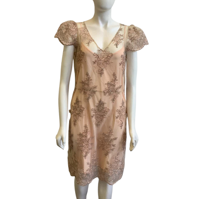 BNWT Alannah Hill Women's Size 12 Fashion First Dress Nude 