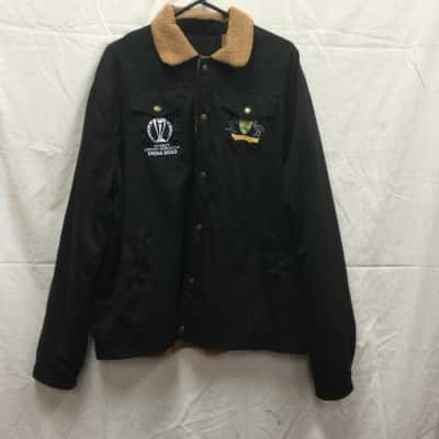  ICC 2023 Cricket World Cup Coat Mens Size L Black  