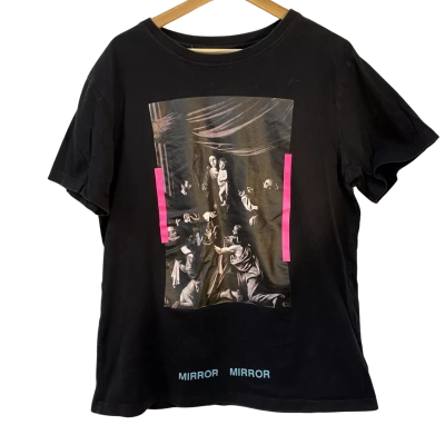 Off white Mens  Size L Short Sleeve T-shirt Black  