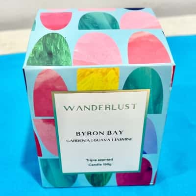 BNWOT Wanderlust Byron Bay Triple Scented Candle- Gardenia  Guava Jasmin 