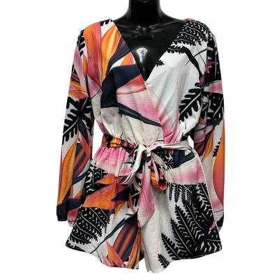 3rd Love  Women's  Size 8 Long Sleeve Jumpsuit  - Shorts Floral 