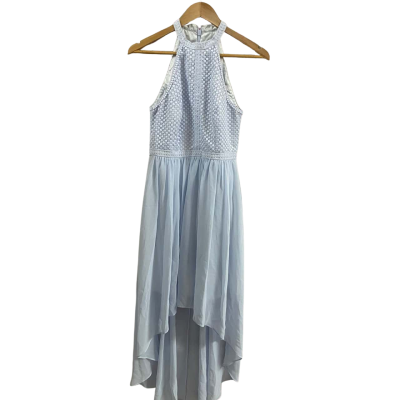 Forever New Womens  Size 8 Ally Lattice Lace 2 in 1 Dress Blue 