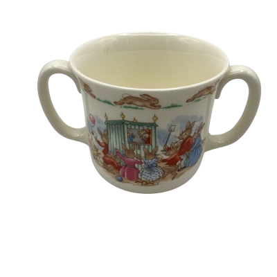 Vintage Royal Doulton Bunnykins  Golden Jubilee Celebration 2-Handled Mug   (CAB)