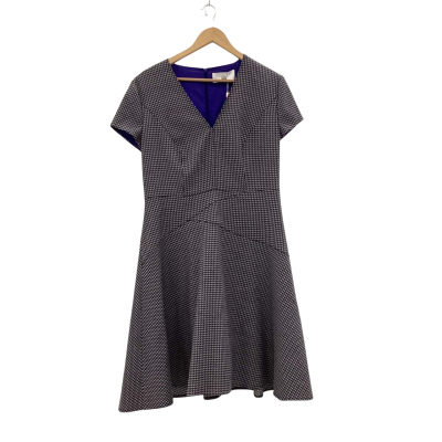 Hugo Boss Womens  Size 14 Midi Dress Checked BNWT 