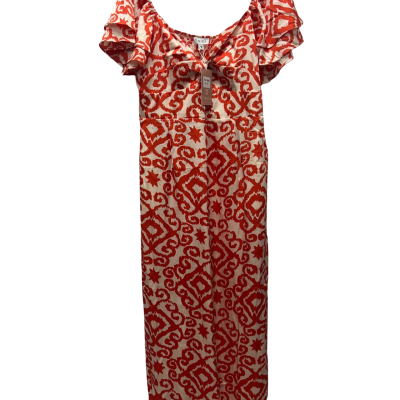 Amica Size 18 Long Sleeve Jumpsuit Orange / White 
