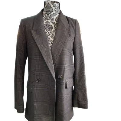 H&M Womens  Size 10 Blazer tartan Brown 