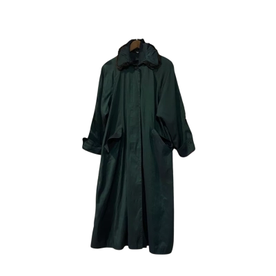  Womens  Size 14-16 Trenchcoat Green 