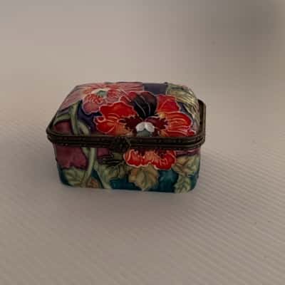 Vintage Old Tupton Ware Floral Porcelain Trinket Box
