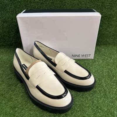 Nine West Maibel Ivory Loafer Shoes Size 8.5 