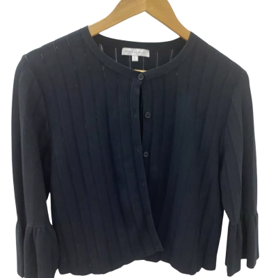 Veronica Maine Womens  Size L button up Cardigan Black  