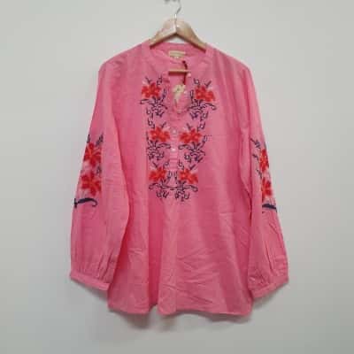 Rubyyaya Women's Size XL Brittany Top Coral - New With Tags