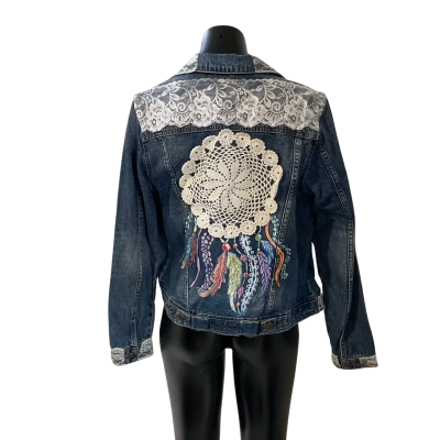 Lee Cooper funky hand made  Size 12 Denim Jacket Blue 