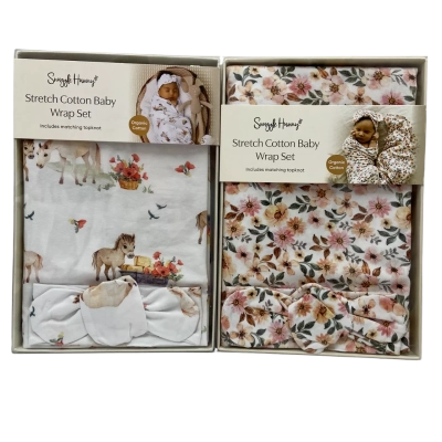 Snuggle Hunny - Stretch Cotton Baby Wrap Sets (Two Packs)