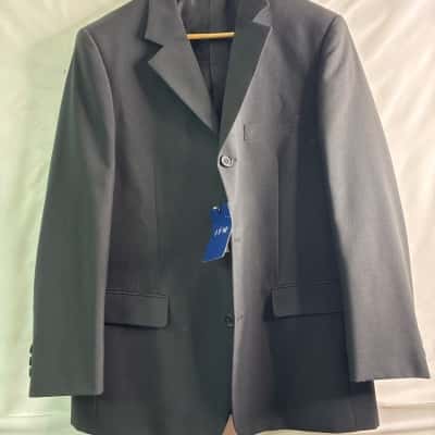 J F M  Mens  Size 40R Suit Jacket Black  