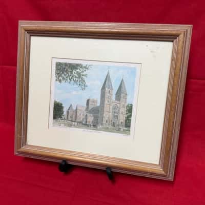 Framed Watercolor Print – "Southwell Minster" by Philip Martin