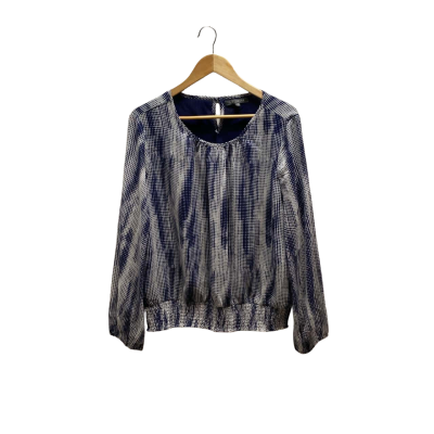 Liz Jordan Womens Size 18 Blue / White Top