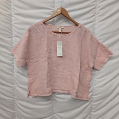Eileen Fisher Womens Ballet Neck Boxy Top - Size S