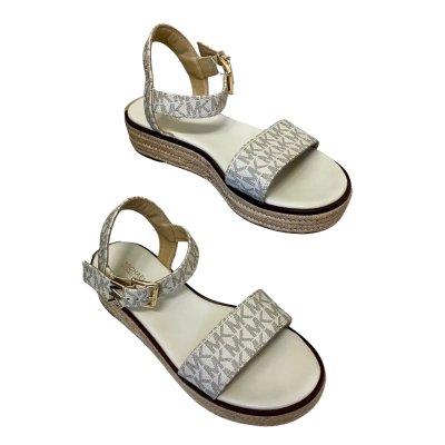 Michael Kors Lynn Signature Logo Platform Espadrille Sandal Womens  Size 39 