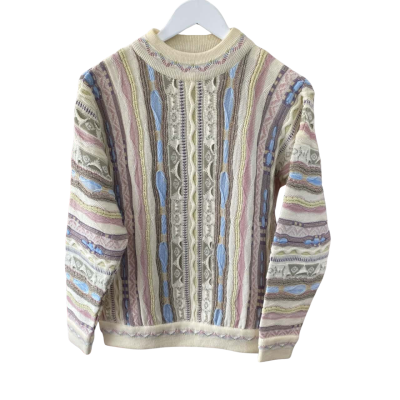 Purely Australian clothing co Unisex  Size S Crew Neck Jumper Blue / Cream / Pink  