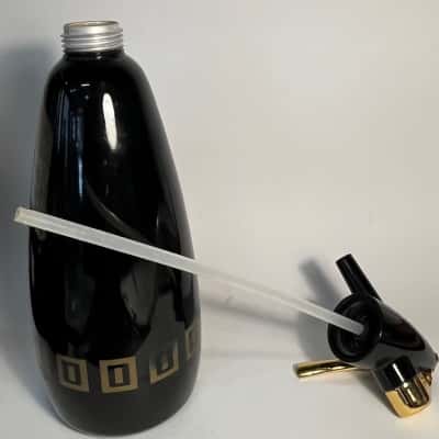 Retro BOC Sparklets Soda Syphon Black & Gold 