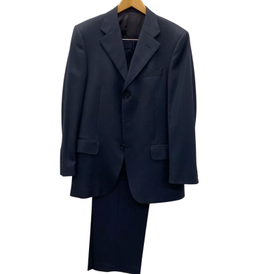 Mens Burberry Navy Three Piece Suit Size 48 EUR