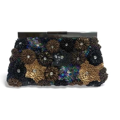 Olga Berg Womens Multicoloured beaded clutch
