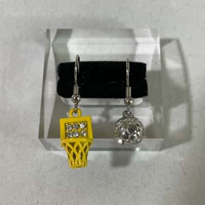 Basketball Themed Womens Earrings 