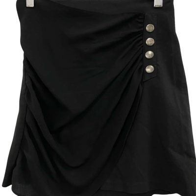 Atmos&Here Womens  Size 12 Mini / Tiered Skirt Black 