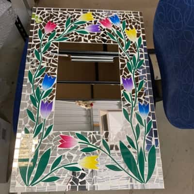 Mosaic Mirror 40cm x 60 cm Flowers