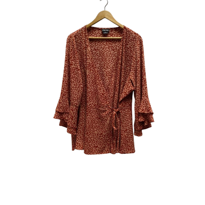City Chic Womens  Size XL Brown / Pattern Top