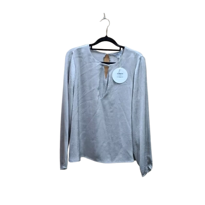 Ezra Blu Womens  Size 12 Long Sleeve Shirt Silver 