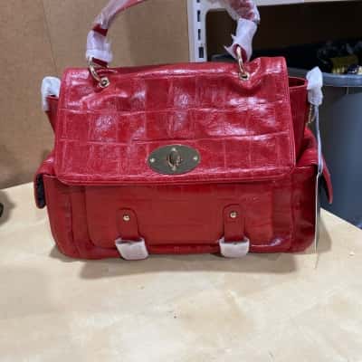 Paris Hilton Croco Diamond Handbag Womens Red 