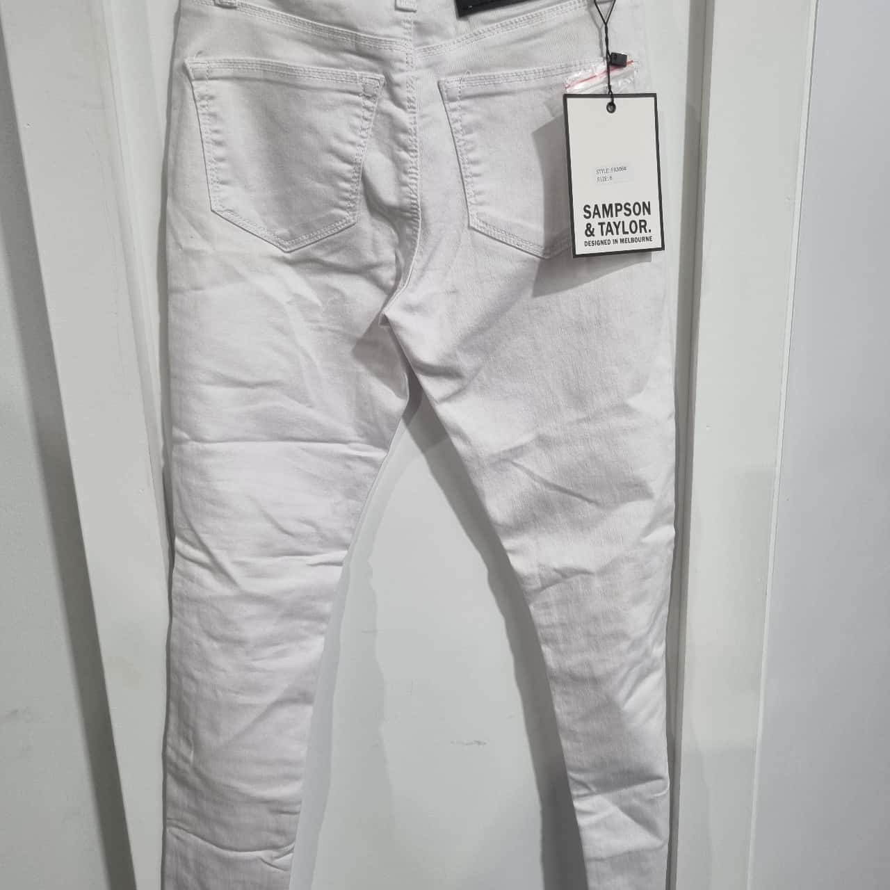 Womens Sampson and Taylor White Jeans 