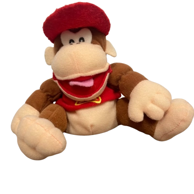 Vintage 90's Diddy Kong Bean Bag Plush By Nintendo, BD&A
