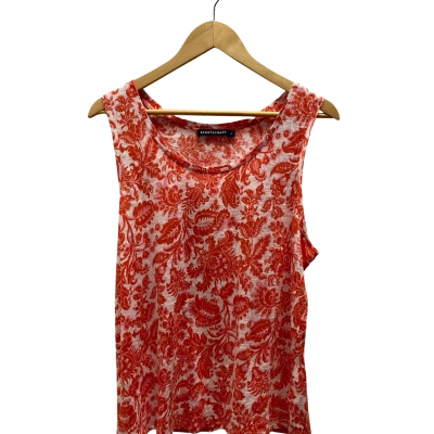 Sportscraft Womens Sleeveless Top Size XL Floral / Orange / Pattern / Pink  / White 