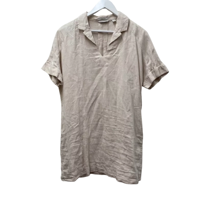 Country Road Womens  Size 8 Shift Dress Beige -100% Linen