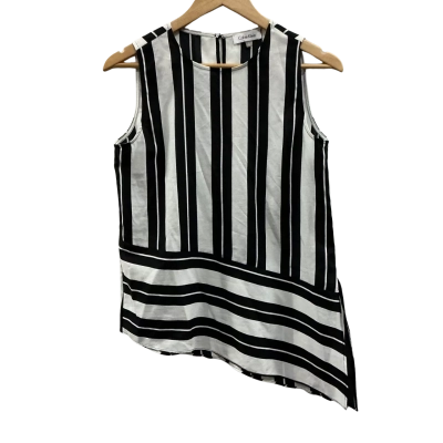 Calvin Klein Womens  Size XS Sleeveless Top Black / White 
