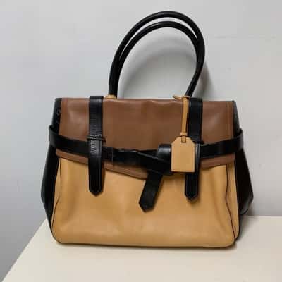 Reed Krakoff Tricolour Block Leather Box Tote Bag