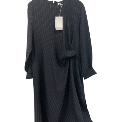 COS Womens  Size L Long Sleeve Dress BlackPinstripe  