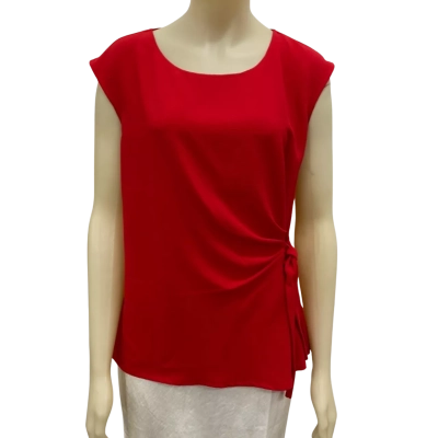 Jacqui-E Womens  Size 12 Sleeveless Top Red 