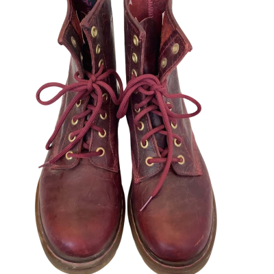 Dr Martens Womens AUS/US Size 8  Ankle Leather Boots Maroon