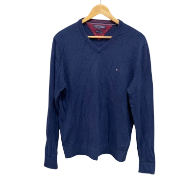 Tommy Hilfiger Mens  Size M V-Neck Jumper Navy Blue 
