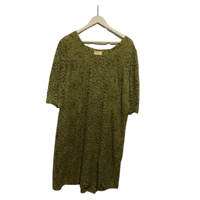  Womens  Size L Cocktail Dress Khaki Lace
